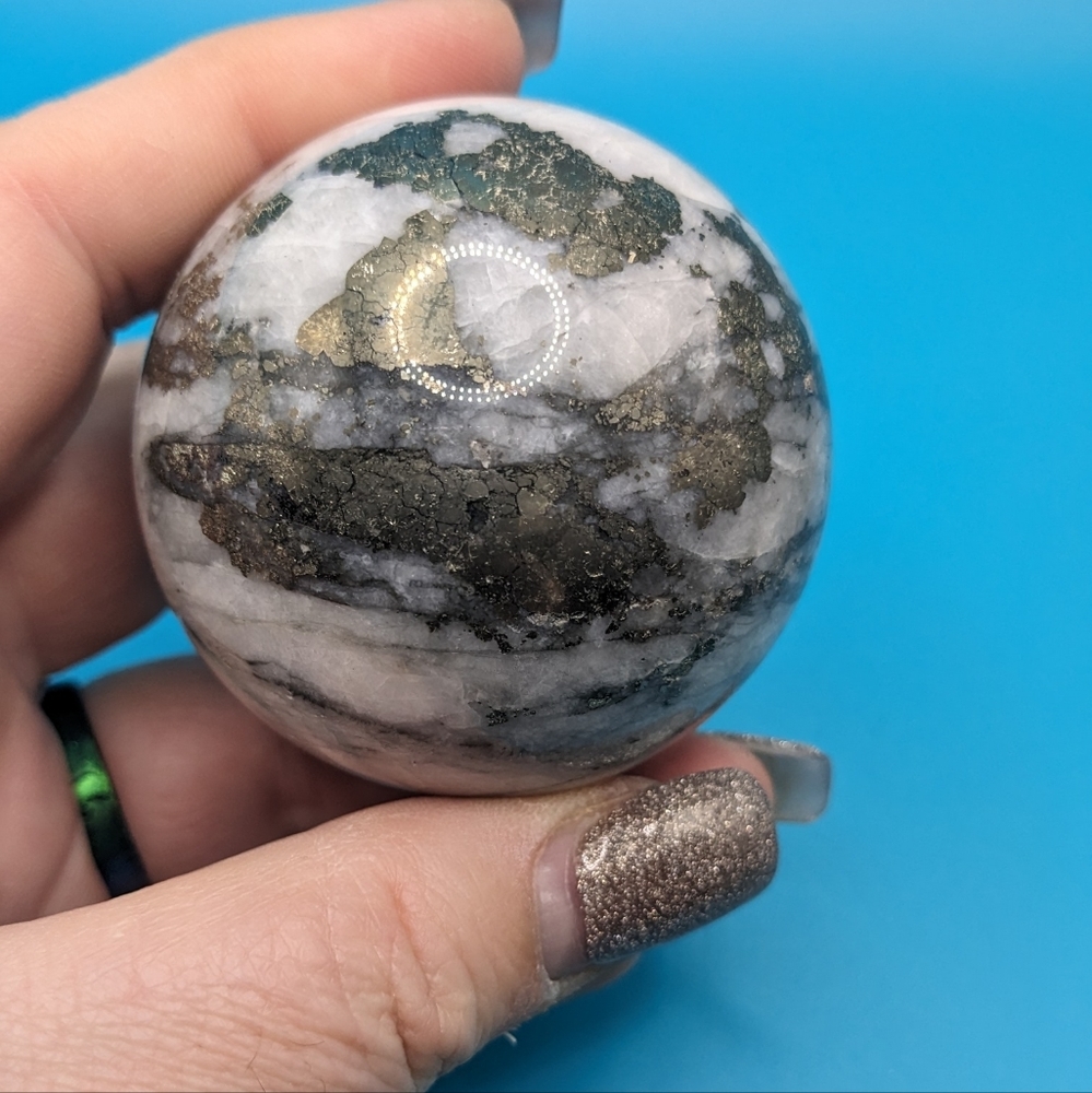 Gorgeous pyrite sphere